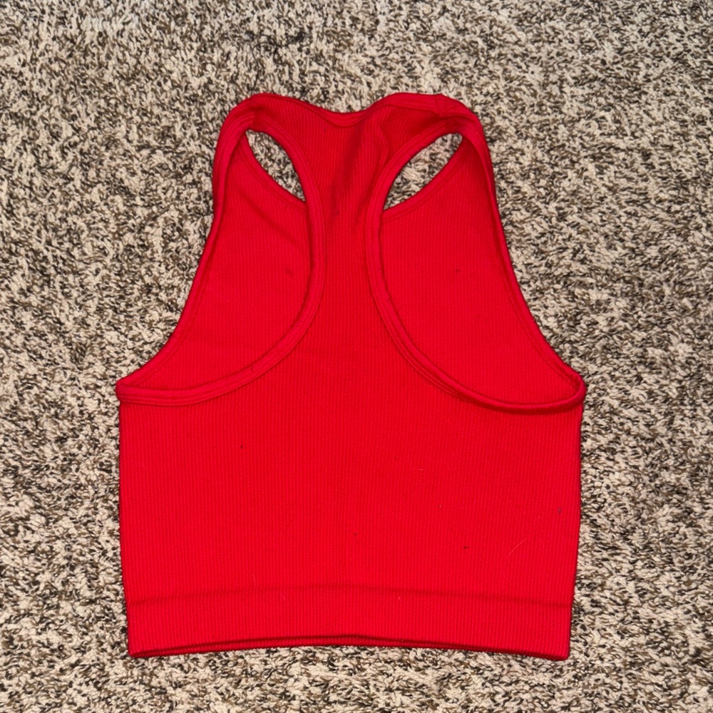 Zenana Outfitters Red and Blue Ribbed Crop Tops - Picture 5 of 5
